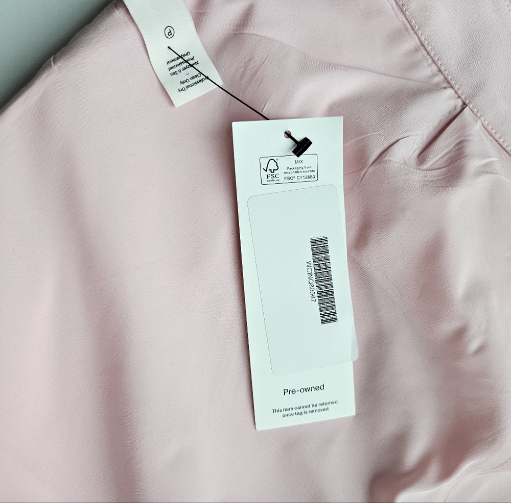 Cinq A Sept Elaine Baby Pink Crepe Cuffed Lined Shorts - Picture 14 of 15